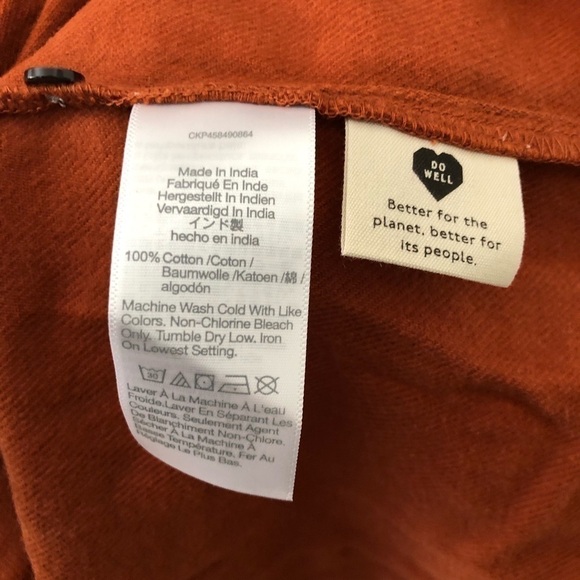 Madewell Flannel Fall Brown Nutmeg Rust Mini Dress M - Picture 8 of 12